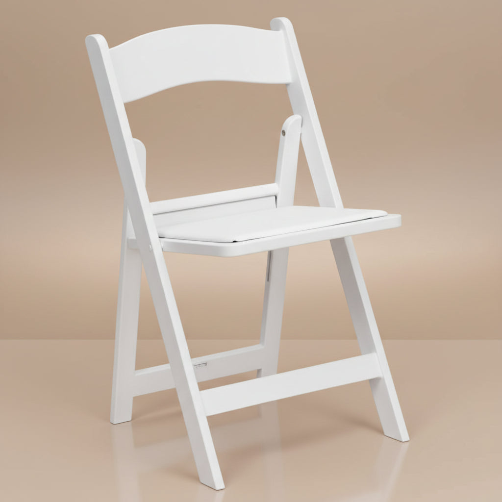 Classic White Resin Folding Chair