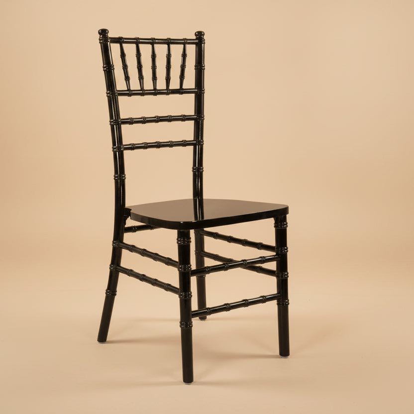 Elegant Black Wood Chiavari Chair