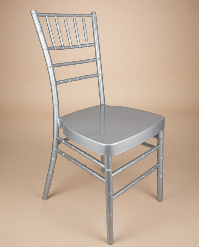 Elegant Silver Metal Chiavari Chair
