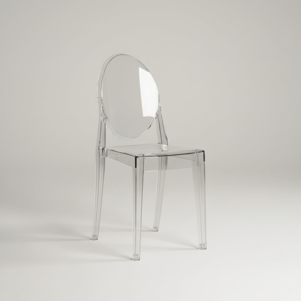 Elegant Clear Crystal Victoria Ghost Chair